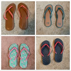 Bundle of flip flops - women size 10